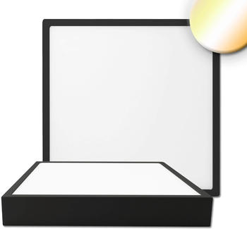 ISOLED LED Deckenleuchte PRO schwarz, 30W, 300x300mm, ColorSwitch 2700/3000/4000K, dimmbar