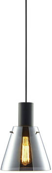 ISOLED Pendelleuchte, black concave Glas, E27, 20cm, 50-300cm, exkl. Baldachin