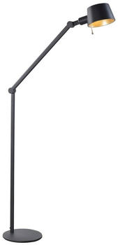Lucande Silka Stehleuchte, Höhe 173 cm, verstellbar, schwarz