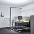 Arcchio Büro-LED-Stehleuchte Jolinda, silber, CCT, Sensor, Dimmer