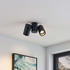 Arcchio Deckenlampe Gesina, zweiflammig, schwarz