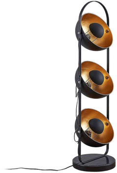 Lindby Stehlampe Muriel 3-fl. schwarz/gold