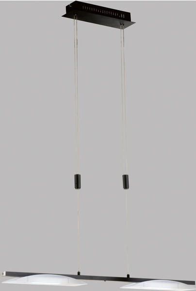 Fischer & Honsel Kop LED Pendelleuchte 2-fach 17,2W Tunable white steuerbar dimmbar Acrylglas sandschwarz 61020