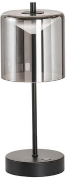 FHL easy Riva LED Tischlampe Akku, USB 34,5cm 1,8W Tunable white steuerbar dimmbar Rauchglas 850290