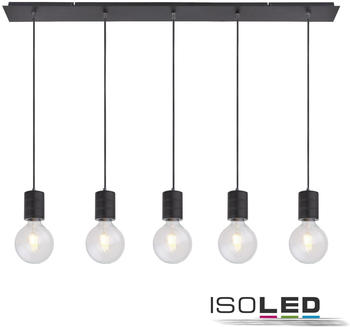 ISOLED Hängeleuchte schwarz matt, 5xE27 Fassung