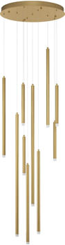 Nova Luce TRIMLE LED Pendelleuchte Gold 26W Warmweiss 220x50cm dimmbar 9287940