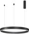Nova Luce MOTIF LED Pendelleuchte Schwarz 50W Steuerbare Lichtfarbe 200x80cm dimmbar 9530213
