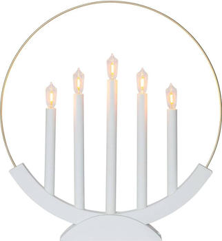Star Trading LED Tischleuchte Brace weiß/Gold 5x0,4W weiß