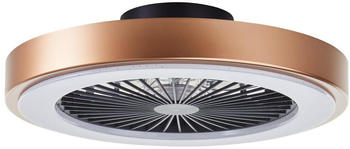 Brilliant LED Deckenleuchte Slimline Gold/Schwarz 40W 4700lm mit Ventilator gold/messing
