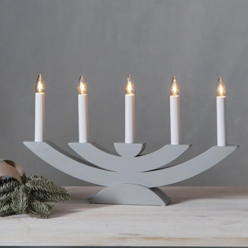 Star Trading LED Tischleuchte Navida Hellgrau 5x3W grau