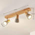 Lindby Filiz 3 Deckenleuchte Concrete/Wood (9621838)