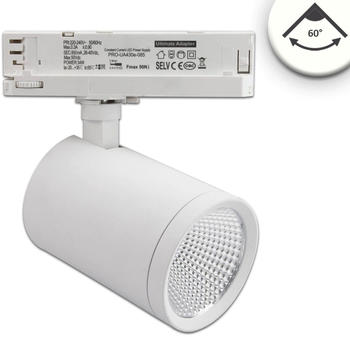 ISOLED 3-PH Schienen-Strahler, 35W, 60°, weiß matt, 4000K, CRI90