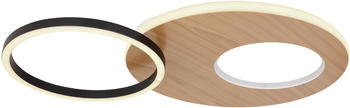 Globo LED-Deckenleuchte Opal, Schwarz, Wei&szlig;, Dunkelbraun 40x10.5x61.2 cm (4558583301)
