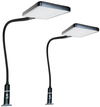 Kalb 4W LED Leseleuchte flexibel 2er Set schwarz