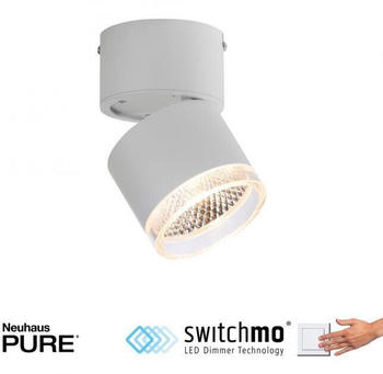 Pure LED-Deckenstrahler PURE-NOLA, weiß, 1-flammig, drehbar, dimmbar (6861-16)