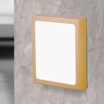 Hahn+Kolb Werkzeuge LED-Wandleuchte LERO, Goldmattoptik, eckig, 18/23/30 cm (DL 7-623/18 go-matt)