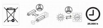 HELL LED-Wandleuchte DELTA 40269 (30 cm) (40269/1-36)