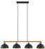 Lindby Tirzana 4 Pendelleuchte Black/Light Wood (9627420)
