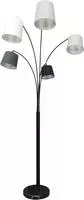 SalesFever Stehlampe "Maxim" E14 Lampenschirme und Arme beweglich