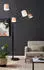 SalesFever Bogenlampe 5-flammig Stoff Gestell Metall Beige-Braun-Schwarz 394045
