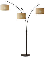 SalesFever Stehlampe "Oliver" E27 1 Stk. mit echtem Marmorfu&szlig; und 3...