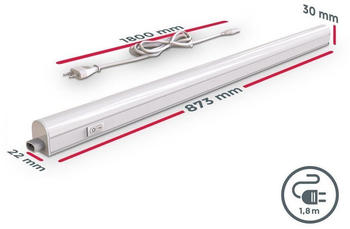 B.K.Licht LED Unterbauleuchte 87,3cm 2er Set (BKL1513) – Neutralweißes Licht schafft konzentrierte Arbeitsatmosphäre