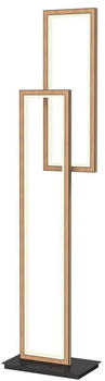 Wofi Pescara LED Stehleuchte Schwarz-Holz 21W Warmweiss Stufenlos Dimmbar 3023-206