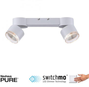 Pure LED-Deckenleuchte PURE-NOLA, weiß, 2-flammig, drehbar, dimmbar (6862-16)