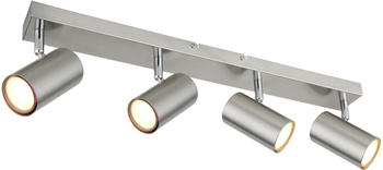 Globo ROBBY Strahler Metall Nickel matt, 4x GU10 silver metal 57911-4