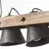 Brilliant DECCA Pendelleuchte 115cm Metall/Holz Schwarz stahl 2-Flammig, 85872/46 black multi-material 85872/46