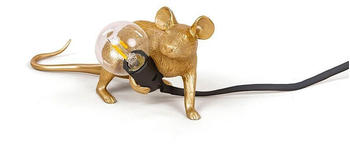 Seletti Mouse Lamp Lop Lying Down Tischleuchte Gold (15232)