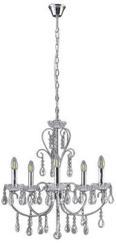 Lucande Solveig 5 Pendelleuchte Chrome/Clear (9624024)