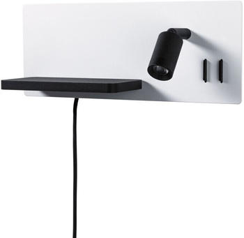 Paulmann Serra LED Wandleuchte USB C Dim. Right Side Matt White/Matt Black (71103)