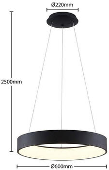 Arcchio Aleksi Round LED Pendelleuchte Ø60 Black (9939042)