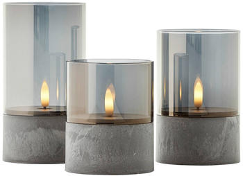 Brilliant LED-Tischleuchte Bougie grau/rauchgrau-transparent