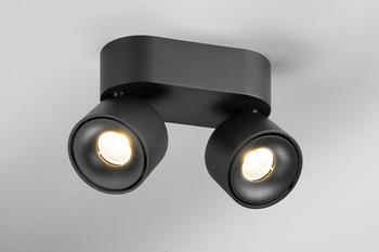 LupiaLicht LED Deckenleuchte Bloc in Schwarz 2x 7,5W 1100lm schwarz (2262-2-55)