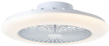 Brilliant LED Deckenleuchte Salerno in weiß 40W 4700lm mit Ventilator weiß (G60020/05)