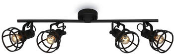 Briloner KORBO BLACK E14 Spotleuchte 4-fach Schwarz (2669045)