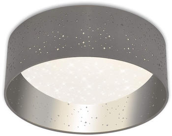 Briloner MAILA LED Deckenleuchte Sternendekor 12W Grau-Silber Neutralweiss (3482014)