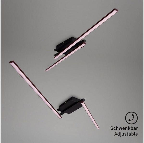 Briloner STAFF LED Deckenleuchte 12W Schwarz Warmweiss (3500015)