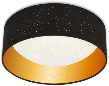 Briloner MAILA LED Deckenleuchte Sternendekor 12W Schwarz-Gold Neutralweiss (3482015)