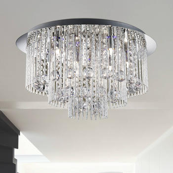 Searchlight Deckenlampe Beatrix Kristall mit Fernbedienung