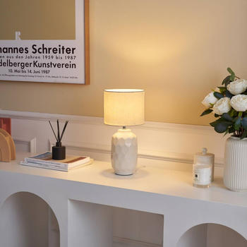 Pauleen Charming Sparkle Tischlampe creme/terrazzo