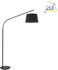 IDEAL LUX Bogenlampe Daddy mit Textilschirm, schwarz