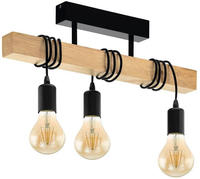 EGLO Deckenleuchte "TOWNSHEND Deckenlampe, Holz, Stahl, Retro, Industrial,