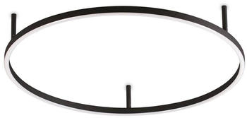 IDEAL LUX LED-Deckenleuchte Oracle Slim schwarz 3.000K 70 cm