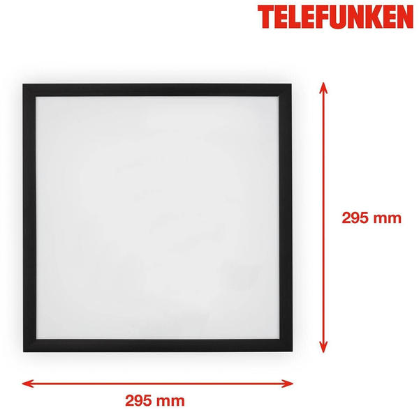 Telefunken LED-Panel Magic Fully schwarz CCT RGB 30x30cm F