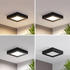 PRIOS LED-Deckenlampe Alette, schwarz, 12 W, CCT, dimmbar