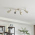 Lindby Deckenstrahler Ovelia, beige, lang, 4-flg.