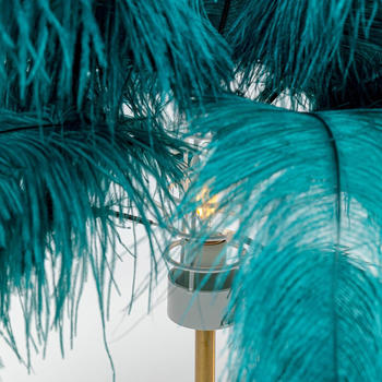 KARE Feather Palm Tischleuchte mit Federn, grün